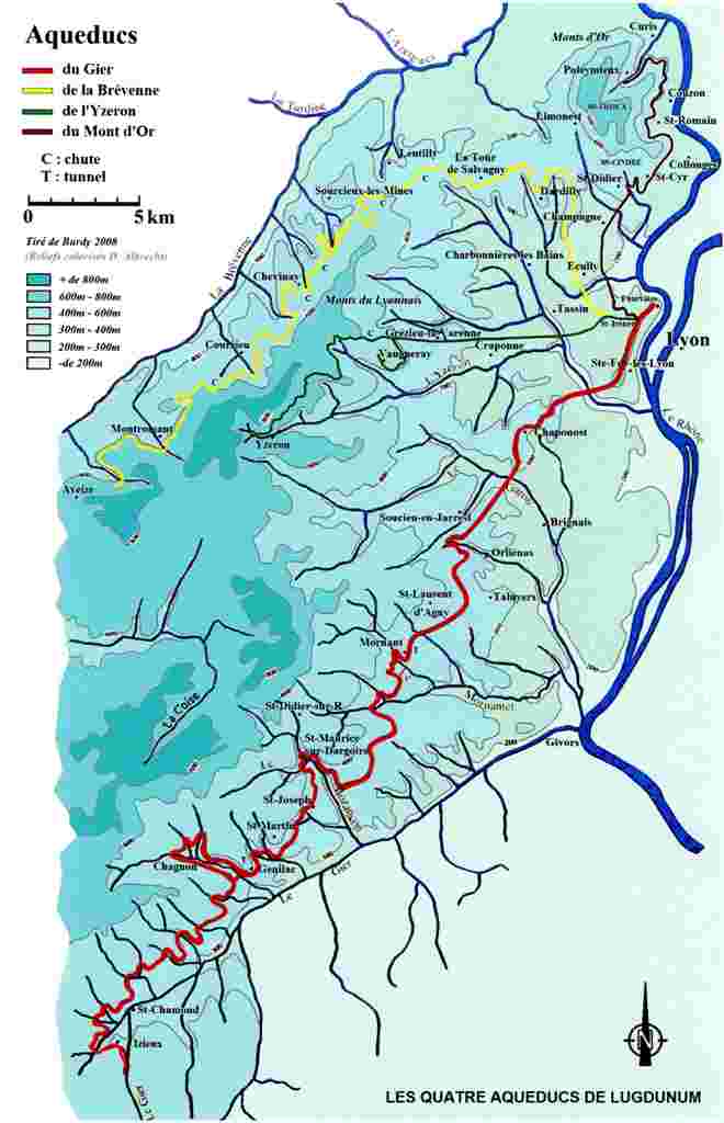 Les 4 aqueducs carte